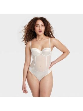 XL Size Target Auden Bridal bustier Teddy lingerie